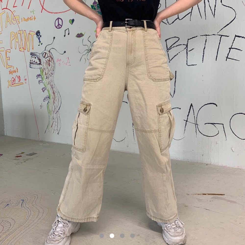 BDG Beige Cargo Jeans